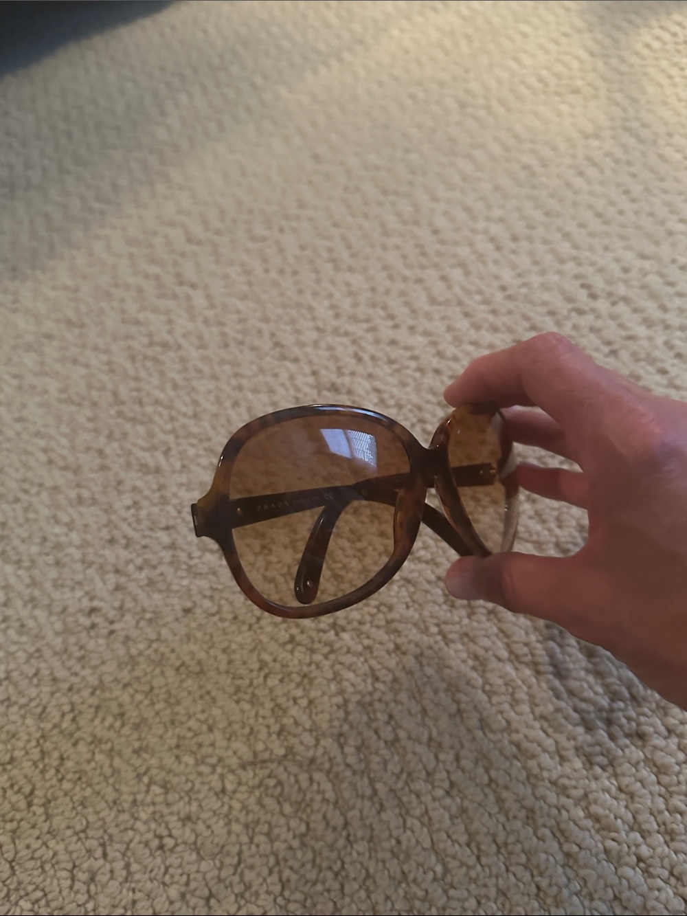 Prada Tortoiseshell Oversized Brown Gradient Sunglasses - Picture 5 of 8
